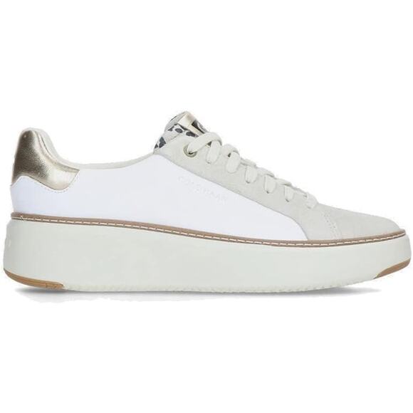 NWT Cole Haan Women's GrandPrø Topspin Sneaker ,White/Leo Print-Size 5.5 - Picture 2 of 6